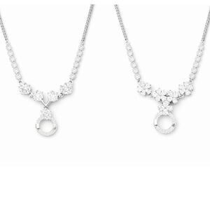 Silver Crystal Circle Necklace